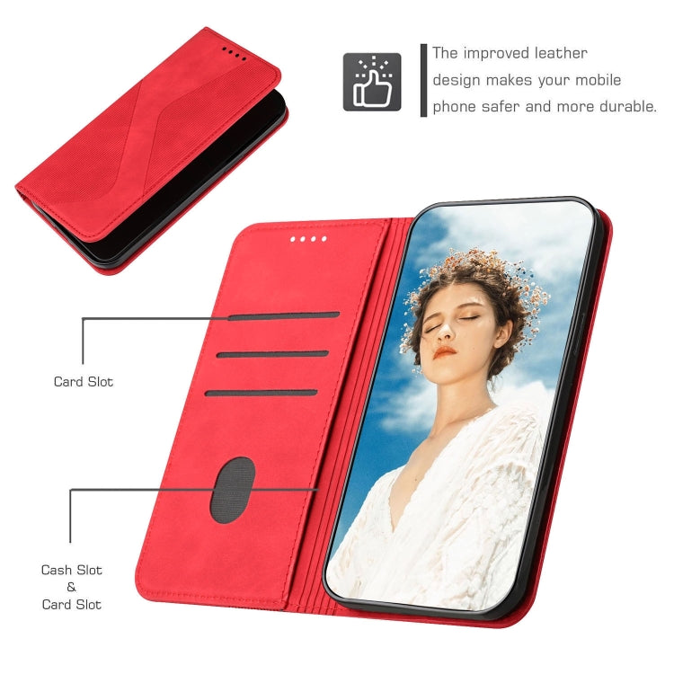 For Samsung Galaxy A13 4G Skin Feel Magnetic S-type Leather Phone Case