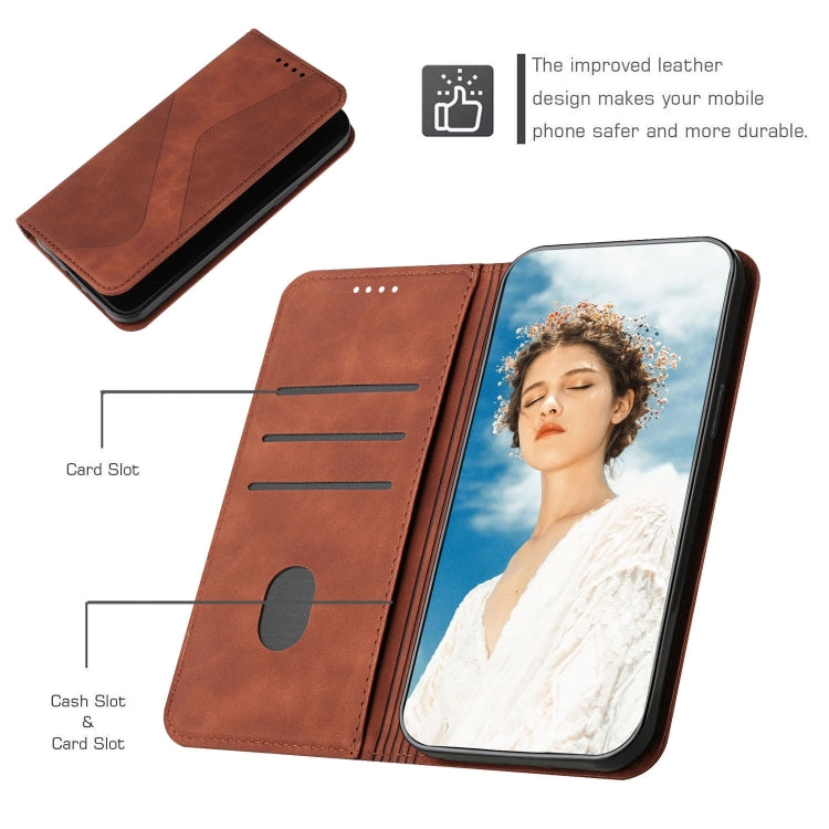 For Samsung Galaxy A13 4G Skin Feel Magnetic S-type Leather Phone Case