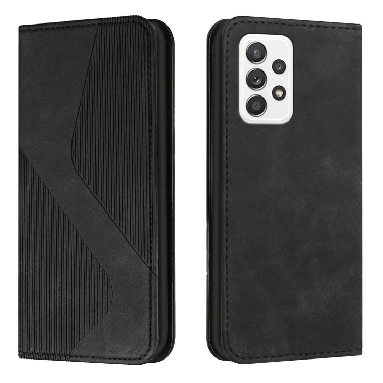 For Samsung Galaxy A33 5G Skin Feel Magnetic S-type Leather Phone Case