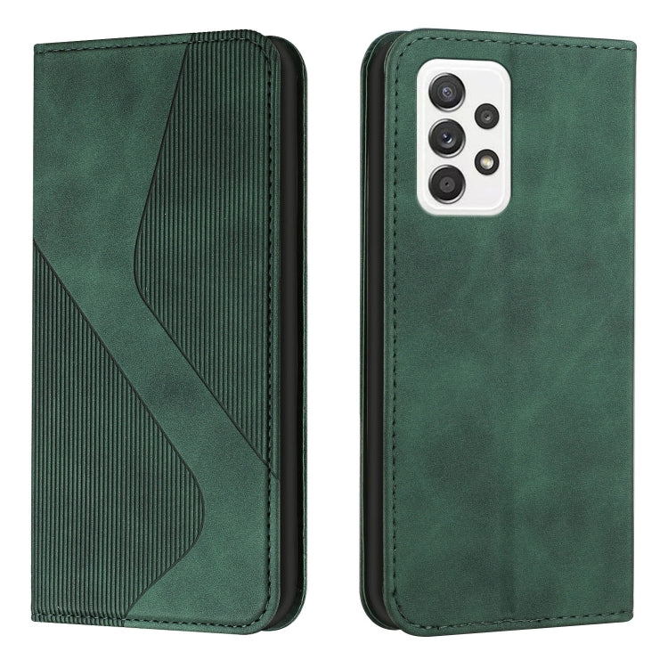 For Samsung Galaxy A33 5G Skin Feel Magnetic S-type Leather Phone Case