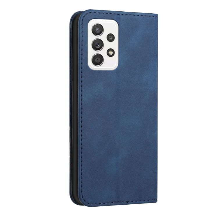 For Samsung Galaxy A33 5G Skin Feel Magnetic S-type Leather Phone Case