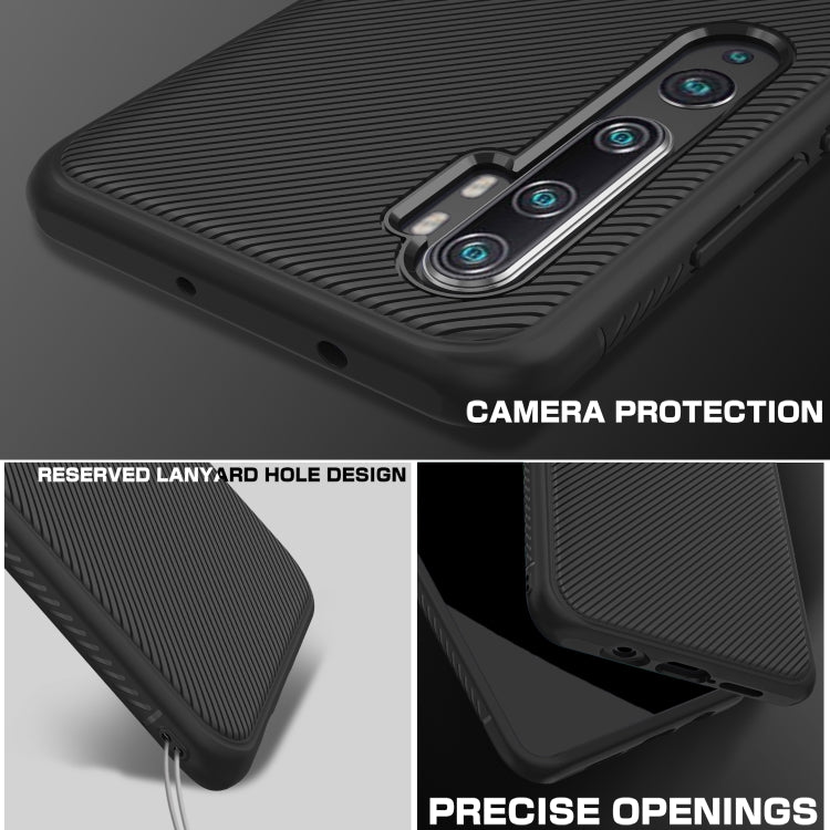 For Xiaomi Mi CC9 Pro / Note 10 Lenuo Leshen Series Stripe Texture TPU Protective Case