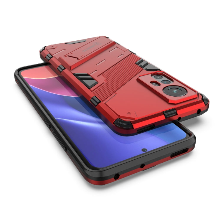 For Xiaomi Mi 12 Punk Armor 2 in 1 PC + TPU Shockproof Phone Case with Invisible Holder