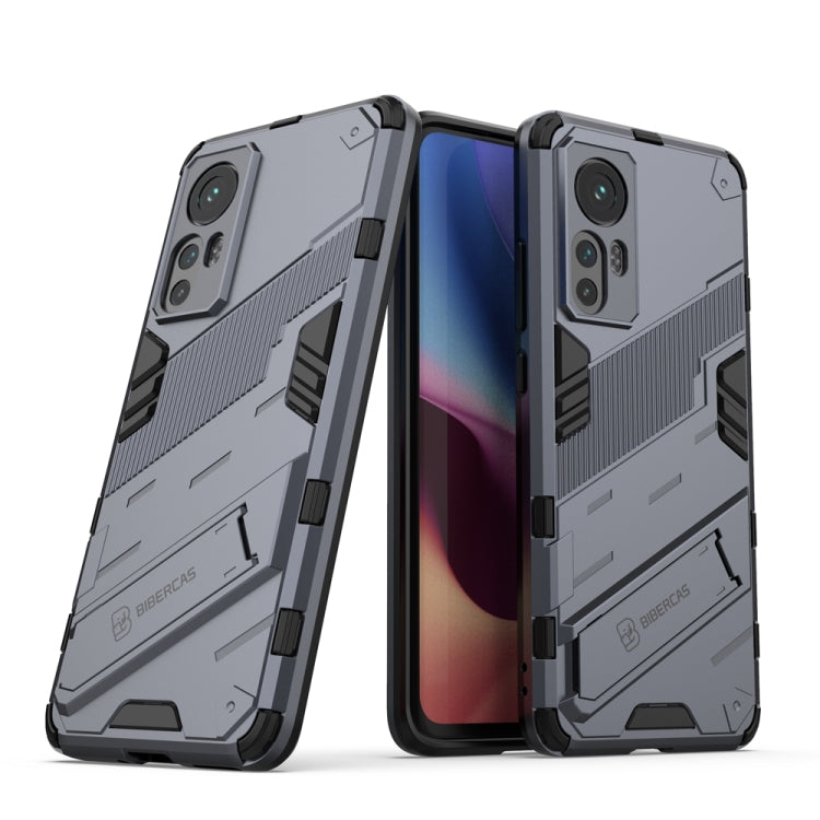 For Xiaomi Mi 12 Punk Armor 2 in 1 PC + TPU Shockproof Phone Case with Invisible Holder