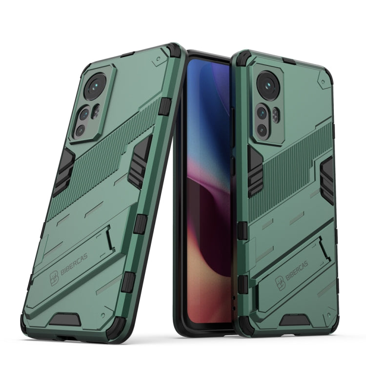 For Xiaomi Mi 12 Punk Armor 2 in 1 PC + TPU Shockproof Phone Case with Invisible Holder