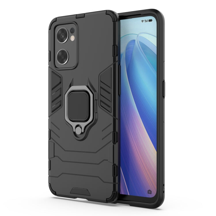 For OPPO Reno7 SE 5G PC + TPU Shockproof Protective Phone Case with Magnetic Ring Holder