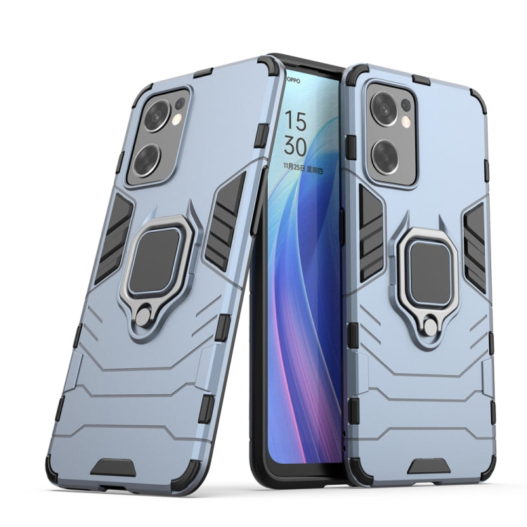 For OPPO Reno7 SE 5G PC + TPU Shockproof Protective Phone Case with Magnetic Ring Holder