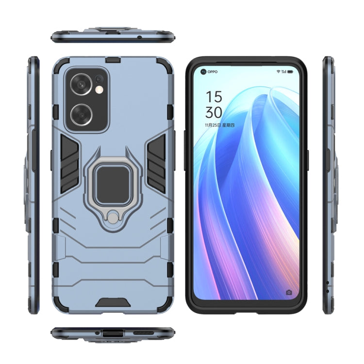 For OPPO Reno7 SE 5G PC + TPU Shockproof Protective Phone Case with Magnetic Ring Holder