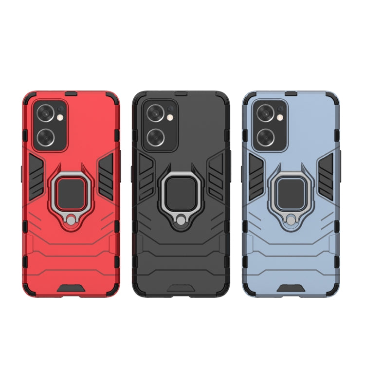 For OPPO Reno7 SE 5G PC + TPU Shockproof Protective Phone Case with Magnetic Ring Holder