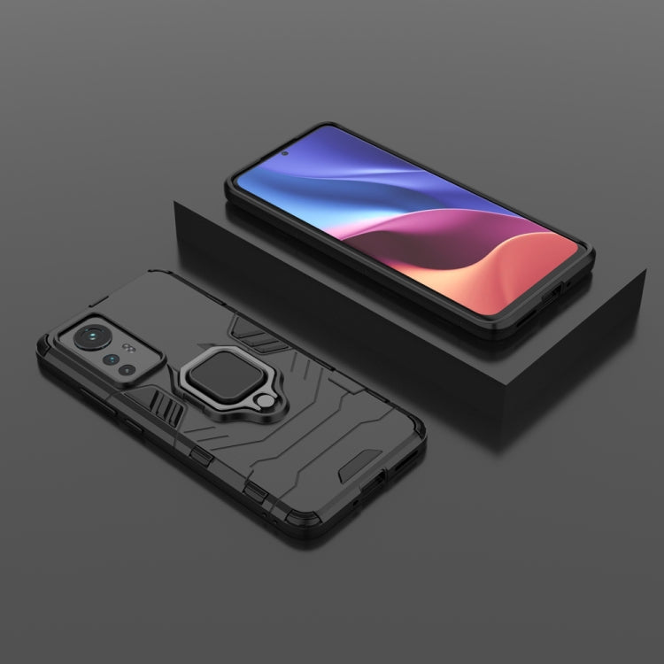 For Xiaomi 12 PC + TPU Shockproof Protective Phone Case with Magnetic Ring Holder