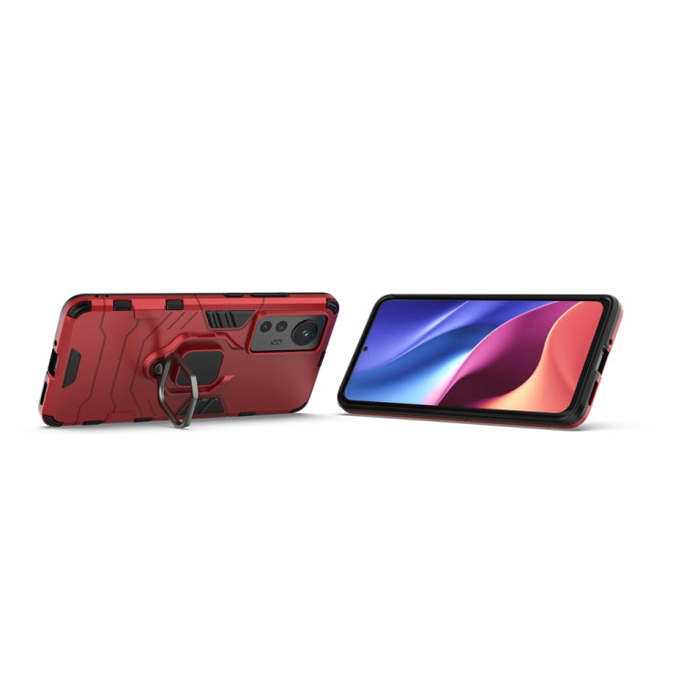 For Xiaomi 12 PC + TPU Shockproof Protective Phone Case with Magnetic Ring Holder