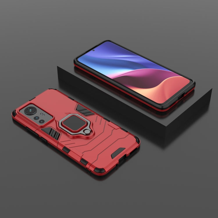 For Xiaomi 12 PC + TPU Shockproof Protective Phone Case with Magnetic Ring Holder