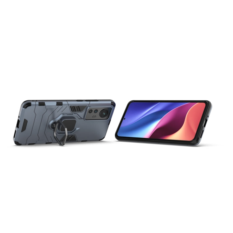 For Xiaomi 12 PC + TPU Shockproof Protective Phone Case with Magnetic Ring Holder
