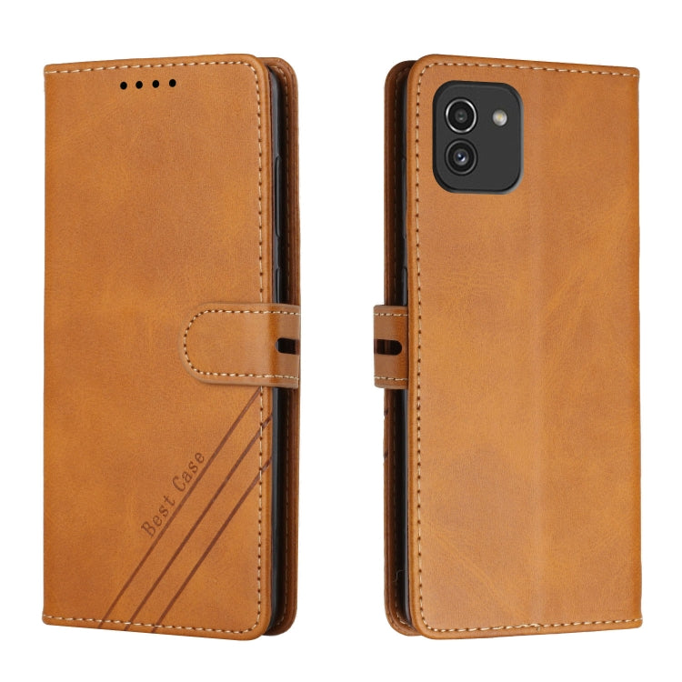 For Samsung Galaxy A03 164mm Version Cow Texture Leather Phone Case