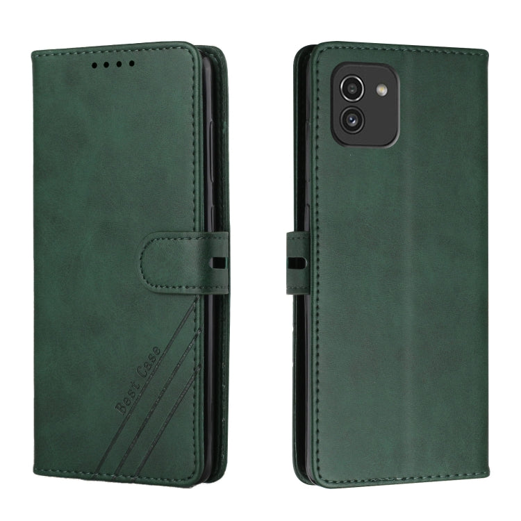 For Samsung Galaxy A03 164mm Version Cow Texture Leather Phone Case