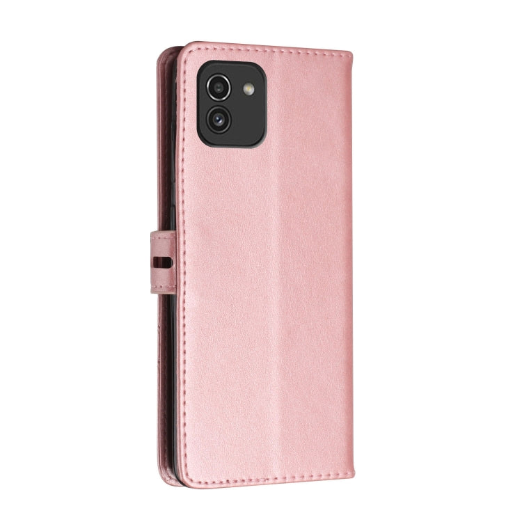 For Samsung Galaxy A03 166mm Version Cow Texture Leather Phone Case