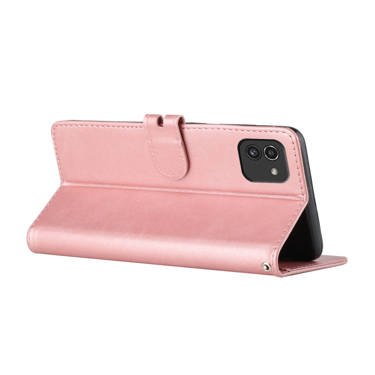 For Samsung Galaxy A03 166mm Version Cow Texture Leather Phone Case
