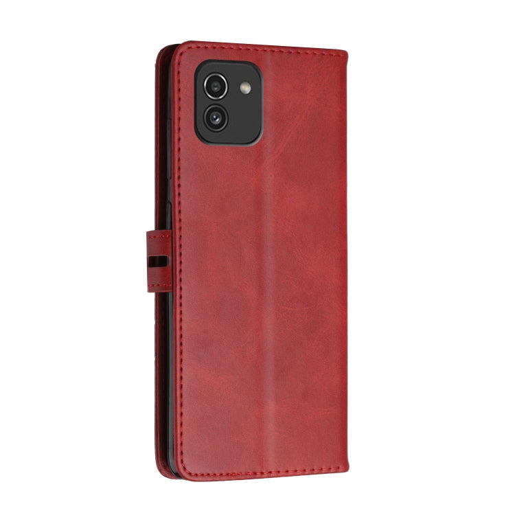 For Samsung Galaxy A03 166mm Version Cow Texture Leather Phone Case