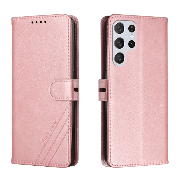 For Samsung Galaxy S22 Ultra 5G Cow Texture Leather Phone Case