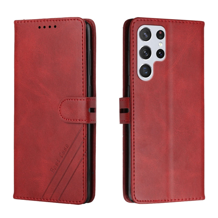 For Samsung Galaxy S22 Ultra 5G Cow Texture Leather Phone Case