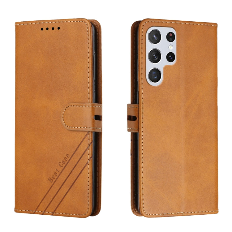 For Samsung Galaxy S22 Ultra 5G Cow Texture Leather Phone Case