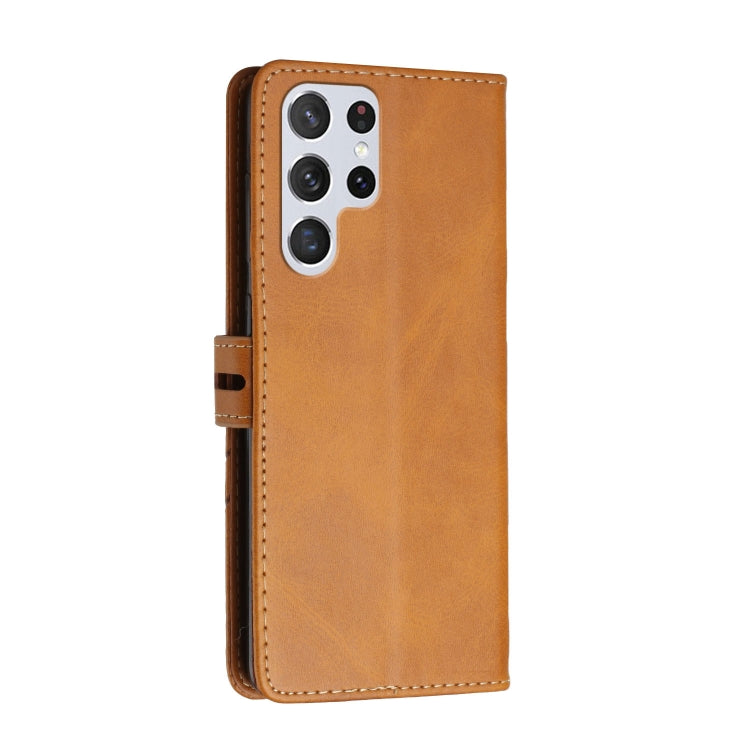 For Samsung Galaxy S22 Ultra 5G Cow Texture Leather Phone Case