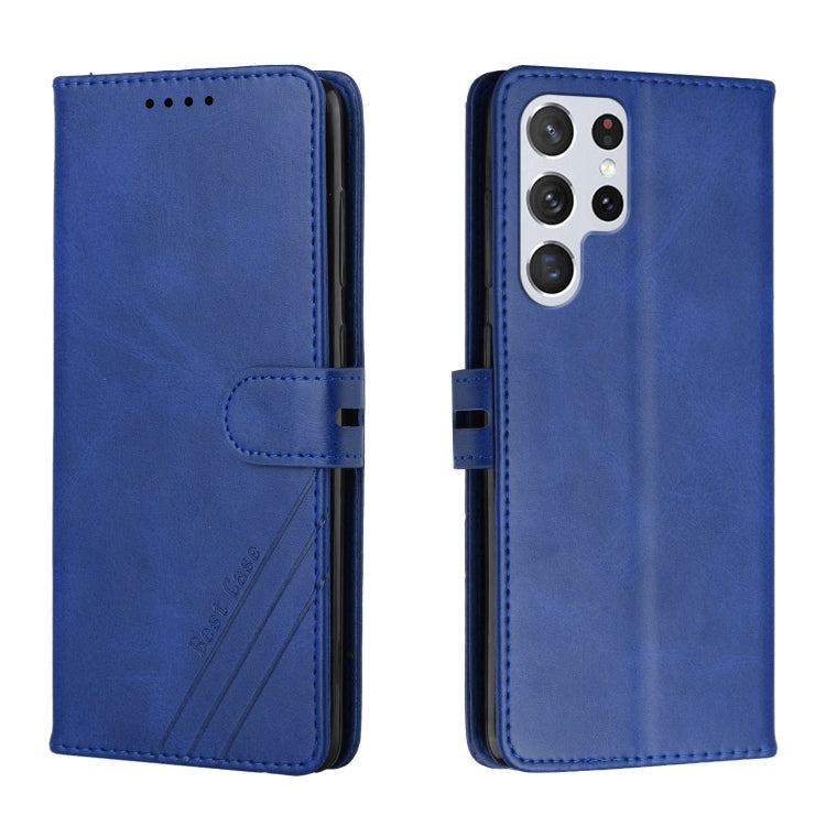 For Samsung Galaxy S22 Ultra 5G Cow Texture Leather Phone Case