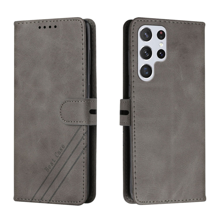For Samsung Galaxy S22 Ultra 5G Cow Texture Leather Phone Case