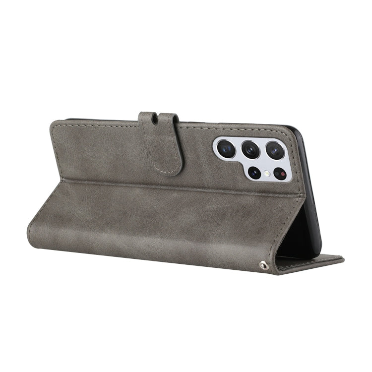 For Samsung Galaxy S22 Ultra 5G Cow Texture Leather Phone Case