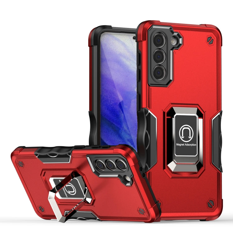 For Samsung Galaxy S21+ 5G Ring Holder Non-slip Armor Phone Case