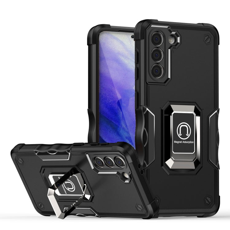 For Samsung Galaxy S21+ 5G Ring Holder Non-slip Armor Phone Case
