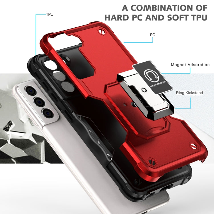 For Samsung Galaxy S21+ 5G Ring Holder Non-slip Armor Phone Case