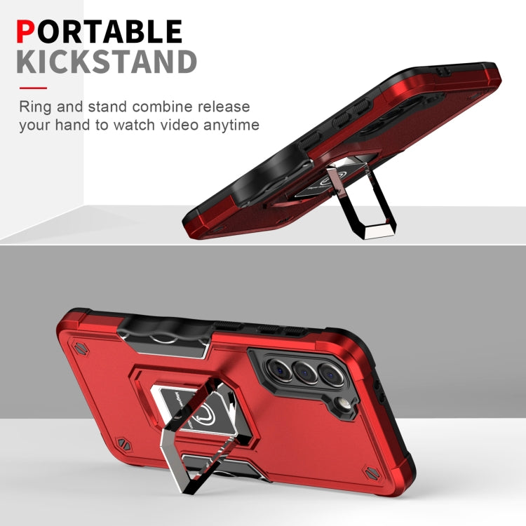 For Samsung Galaxy S21+ 5G Ring Holder Non-slip Armor Phone Case