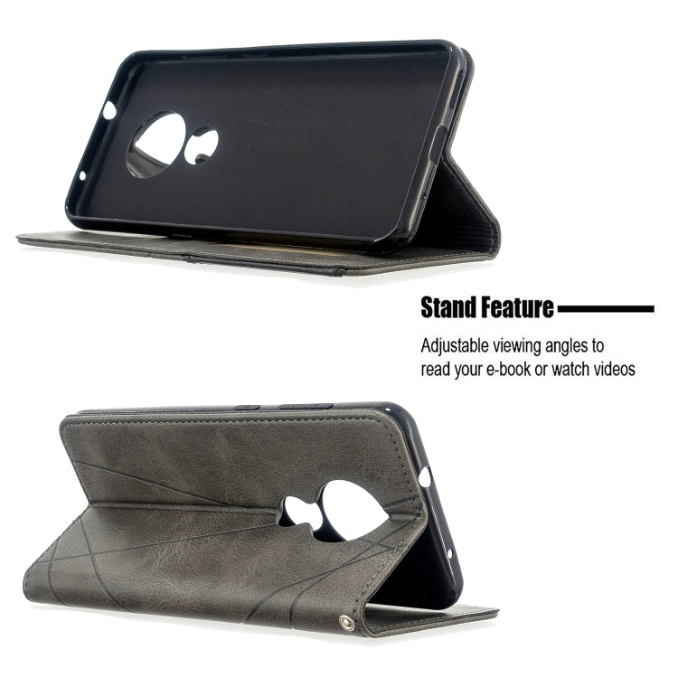 For Nokia 6.2 / 7.2 Rhombus Texture Horizontal Flip Magnetic Leather Case with Holder & Card Slots