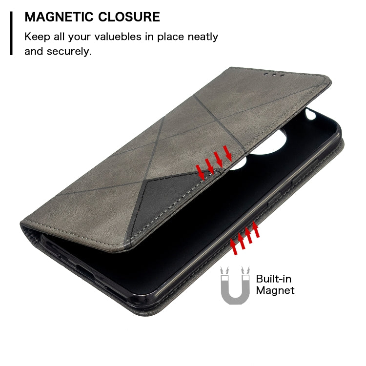 For Nokia 6.2 / 7.2 Rhombus Texture Horizontal Flip Magnetic Leather Case with Holder & Card Slots