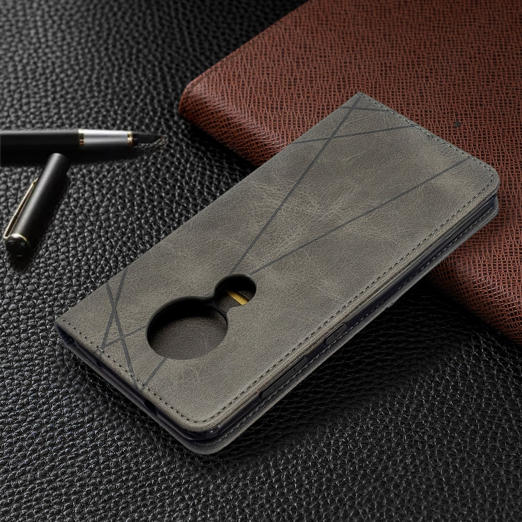 For Nokia 6.2 / 7.2 Rhombus Texture Horizontal Flip Magnetic Leather Case with Holder & Card Slots