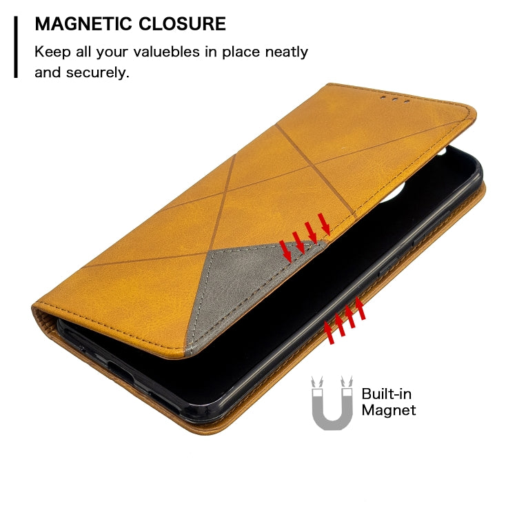 For Nokia 6.2 / 7.2 Rhombus Texture Horizontal Flip Magnetic Leather Case with Holder & Card Slots