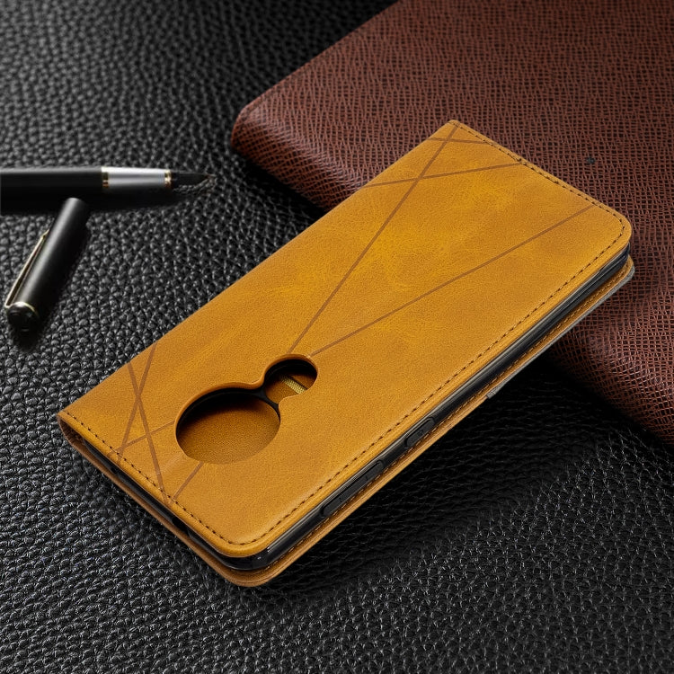 For Nokia 6.2 / 7.2 Rhombus Texture Horizontal Flip Magnetic Leather Case with Holder & Card Slots