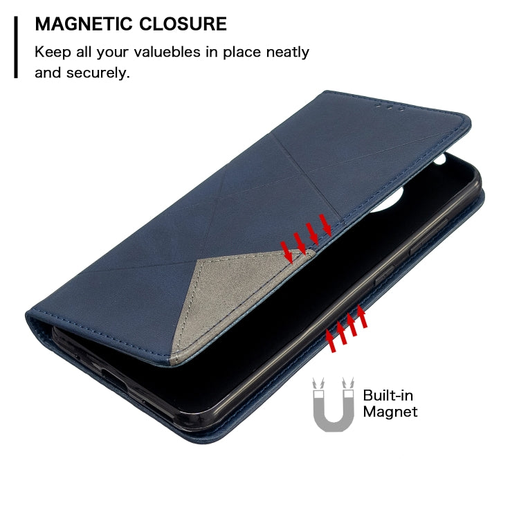 For Nokia 6.2 / 7.2 Rhombus Texture Horizontal Flip Magnetic Leather Case with Holder & Card Slots