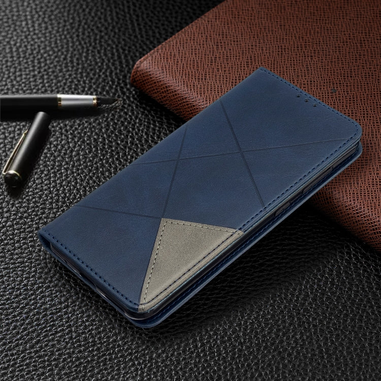 For Nokia 6.2 / 7.2 Rhombus Texture Horizontal Flip Magnetic Leather Case with Holder & Card Slots