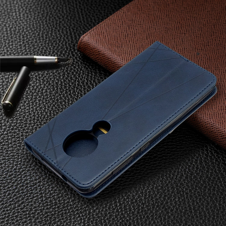 For Nokia 6.2 / 7.2 Rhombus Texture Horizontal Flip Magnetic Leather Case with Holder & Card Slots