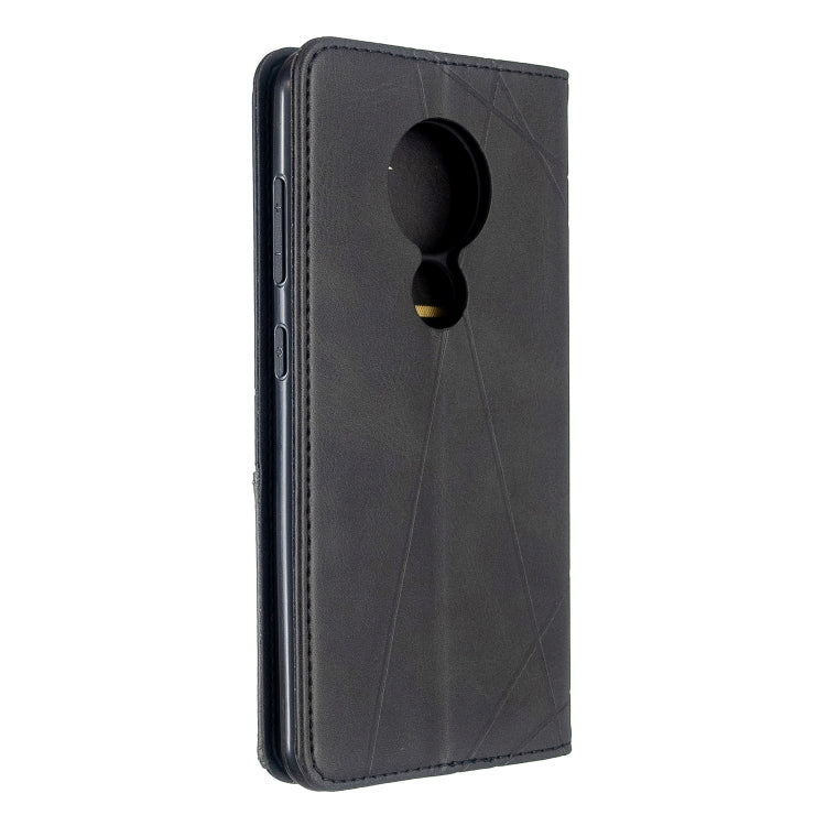 For Nokia 6.2 / 7.2 Rhombus Texture Horizontal Flip Magnetic Leather Case with Holder & Card Slots