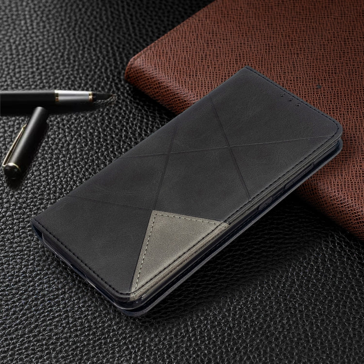For Nokia 6.2 / 7.2 Rhombus Texture Horizontal Flip Magnetic Leather Case with Holder & Card Slots