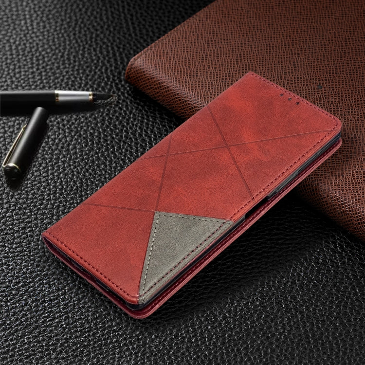 For Sony Xperia 8 Rhombus Texture Horizontal Flip Magnetic Leather Case with Holder & Card Slots