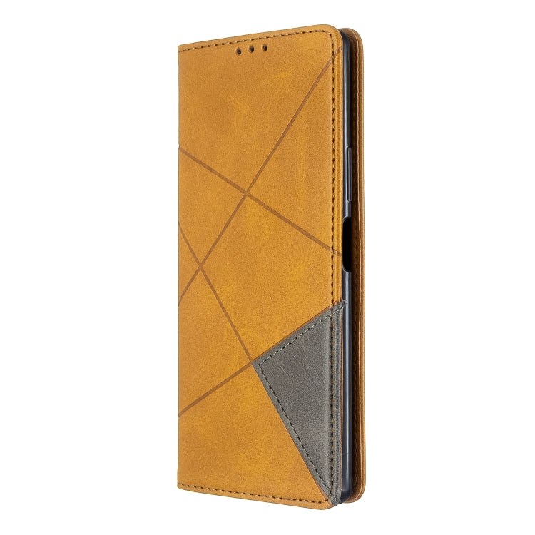 For Sony Xperia 8 Rhombus Texture Horizontal Flip Magnetic Leather Case with Holder & Card Slots