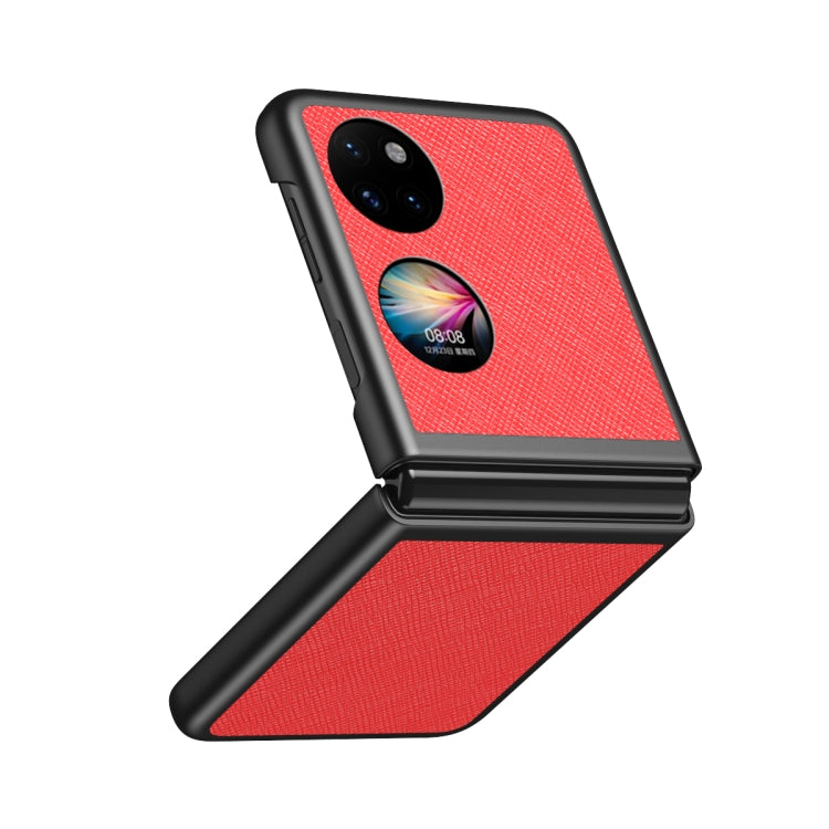 For Huawei P50 Pocket Cross Texture Shockproof Phone Case
