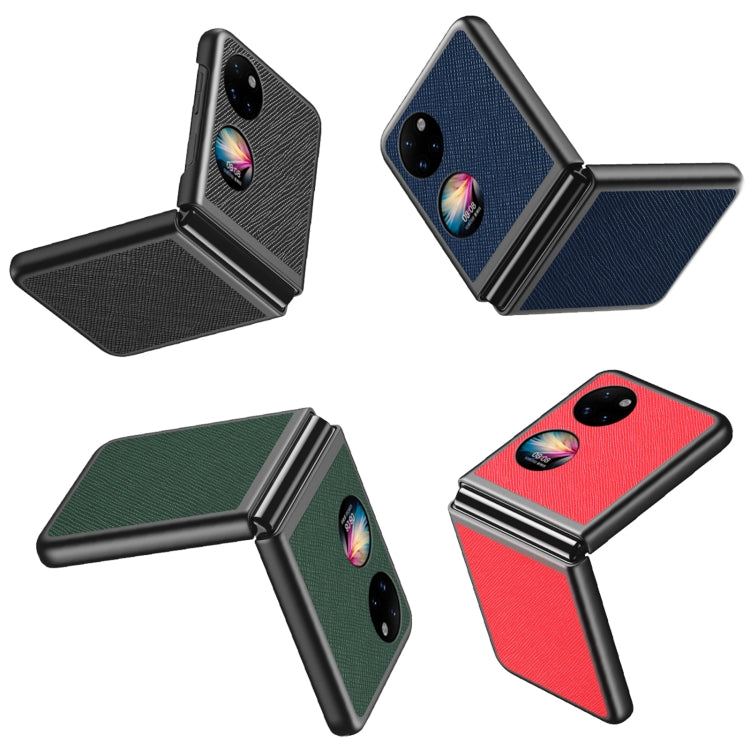 For Huawei P50 Pocket Cross Texture Shockproof Phone Case