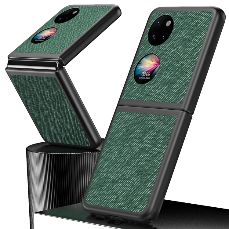 For Huawei P50 Pocket Cross Texture Shockproof Phone Case