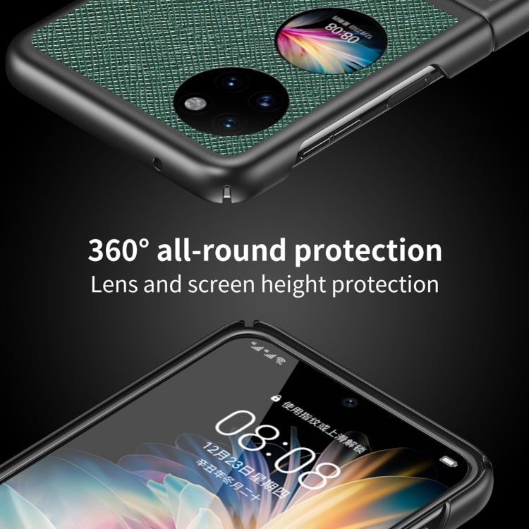 For Huawei P50 Pocket Cross Texture Shockproof Phone Case