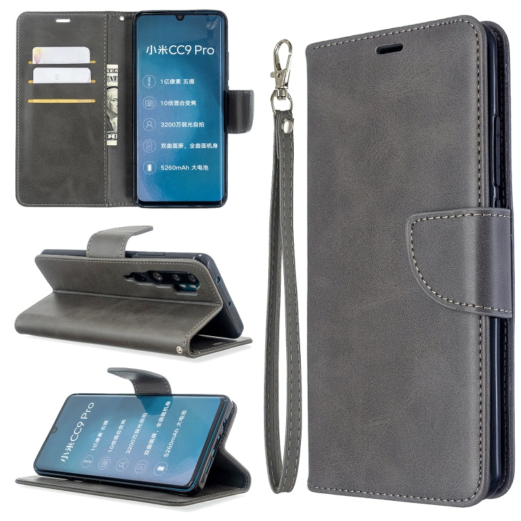 For Xiaomi CC9 Pro / Note 10 / Note 10 Pro Retro Lambskin Texture Pure Color Horizontal Flip PU Leather Case with Holder & Card Slots & Wallet & Lanyard